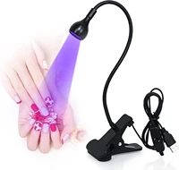 led ultraviolet nail lights dryer clip on desk flexible uv lamp usb mini gel curing manicure pedicure tools