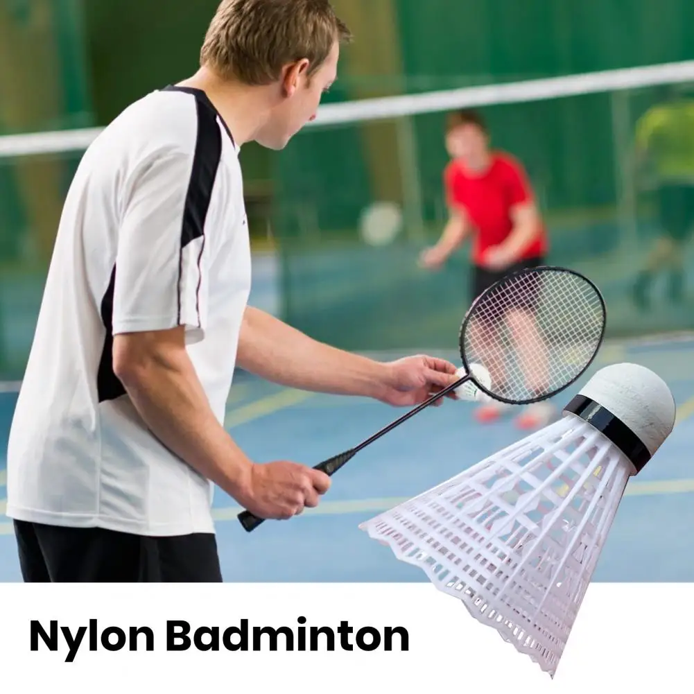 

10Pcs Nylon Badminton Stable Durable Nylon Feather Shuttlecocks Youth Players Indoor Outdoor Badminton Training