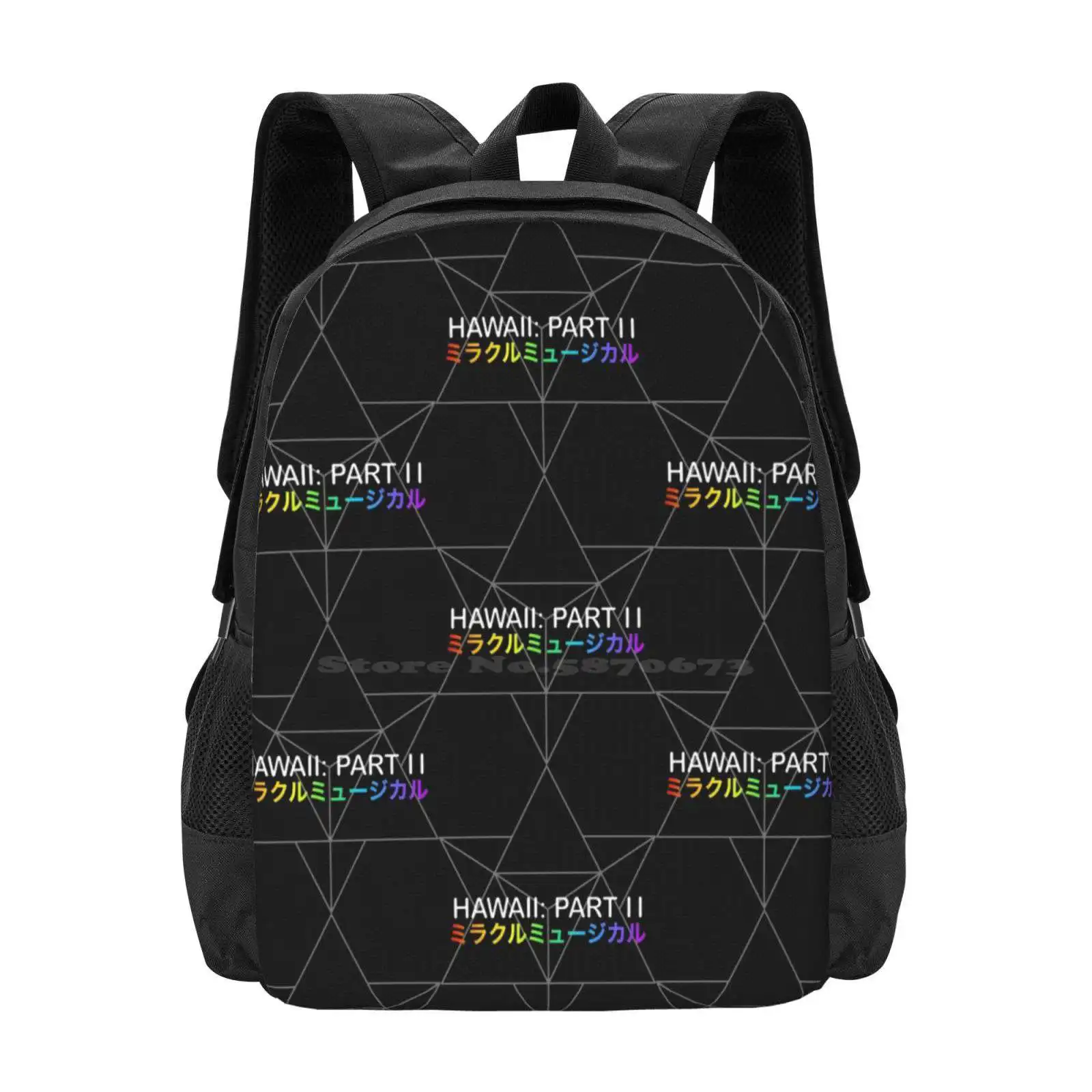 

Miracle Musical-Hawaii : Part Ii ( Black ) Fashion Pattern Design Travel Laptop School Backpack Bag Tally Hall Band Miracle