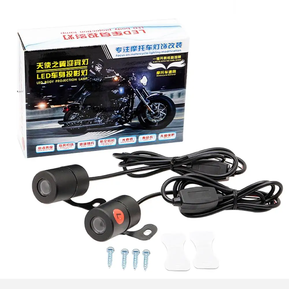 

Motorcycle LED Lamps Welcome Door Courtesy Light With Projector Angels Wing Led Carpet Underglow For Car Motorcycle Light