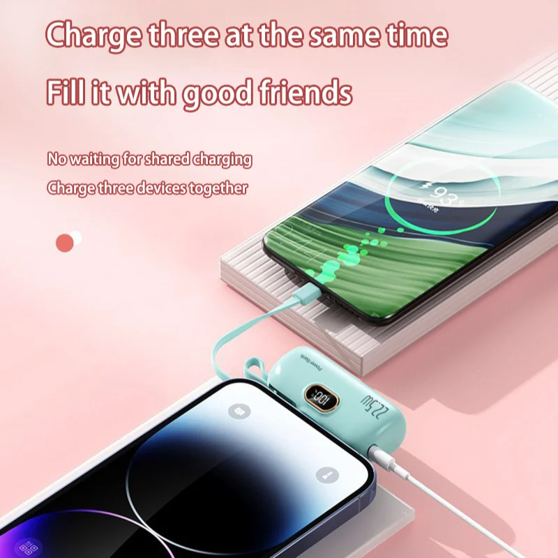 Фото 30000 мАч Power Bank, мини-портативная капсула, мобильный источник питания, аварийный внешний аккумулятор, быстрое зарядное устройство для Type-c iPhone Samsung №2