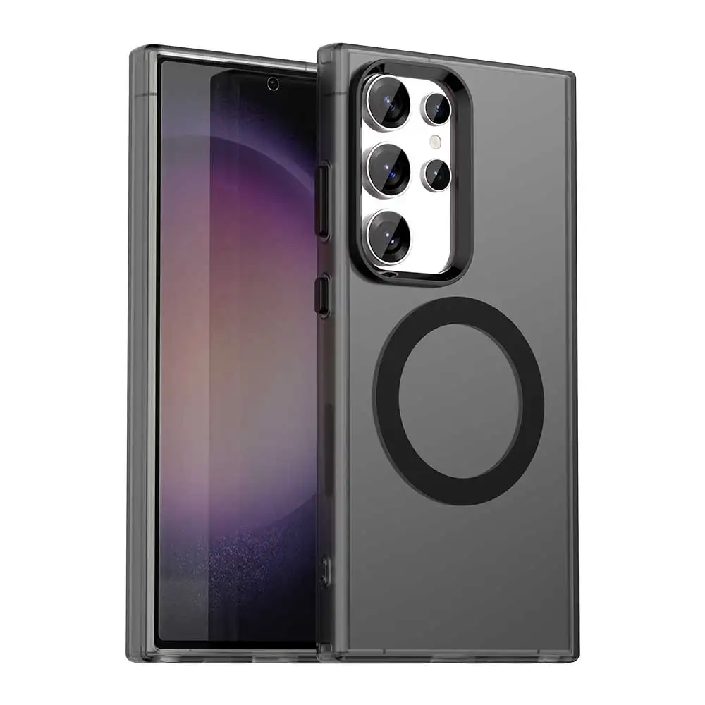 Магнитный чехол карамельного цвета для Samsung Galaxy S24 Ultra S23 Plus FE S24FE S23FE Magsafe