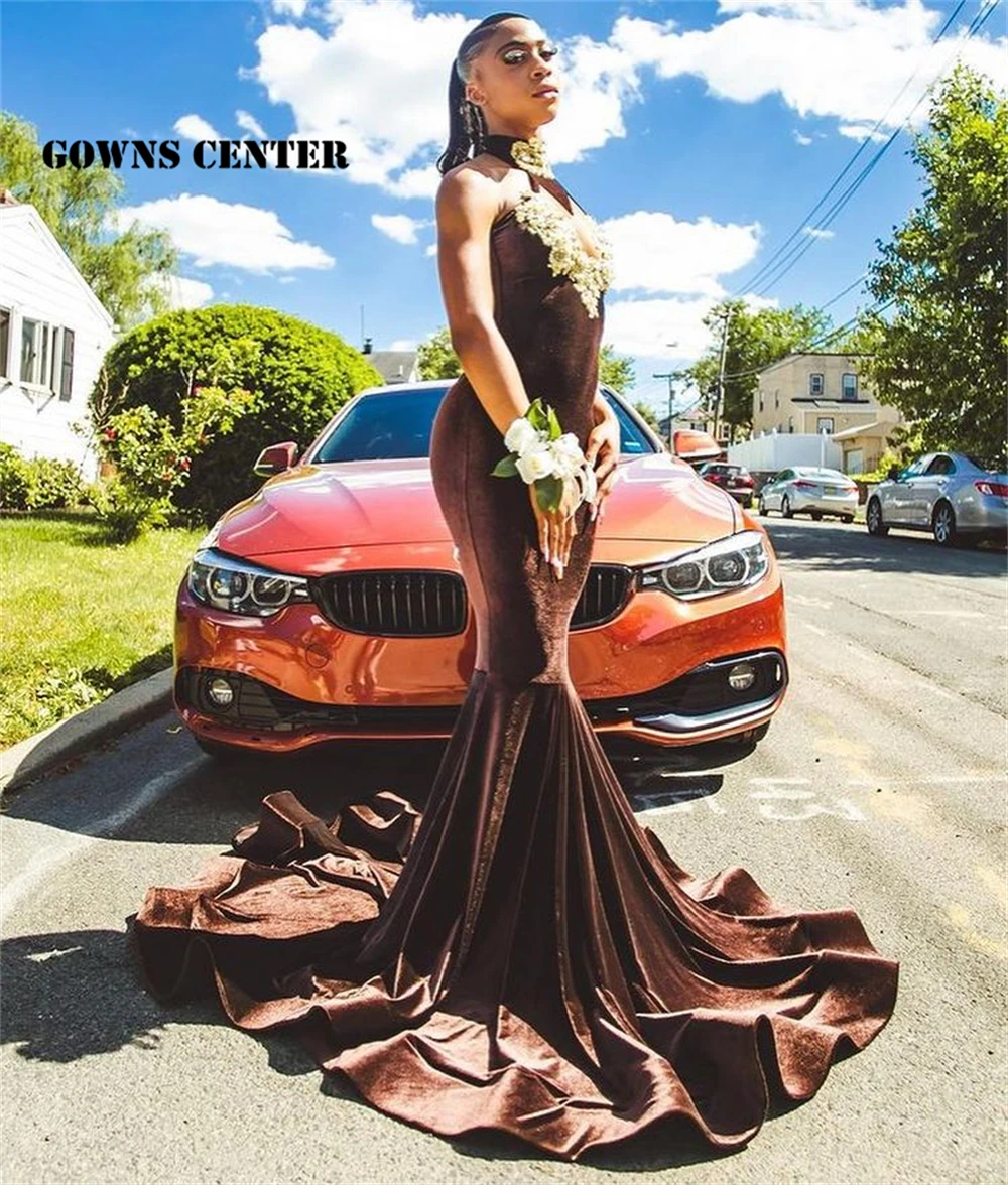 

Платье женское вечернее длинное с юбкой годе и лямкой на шее