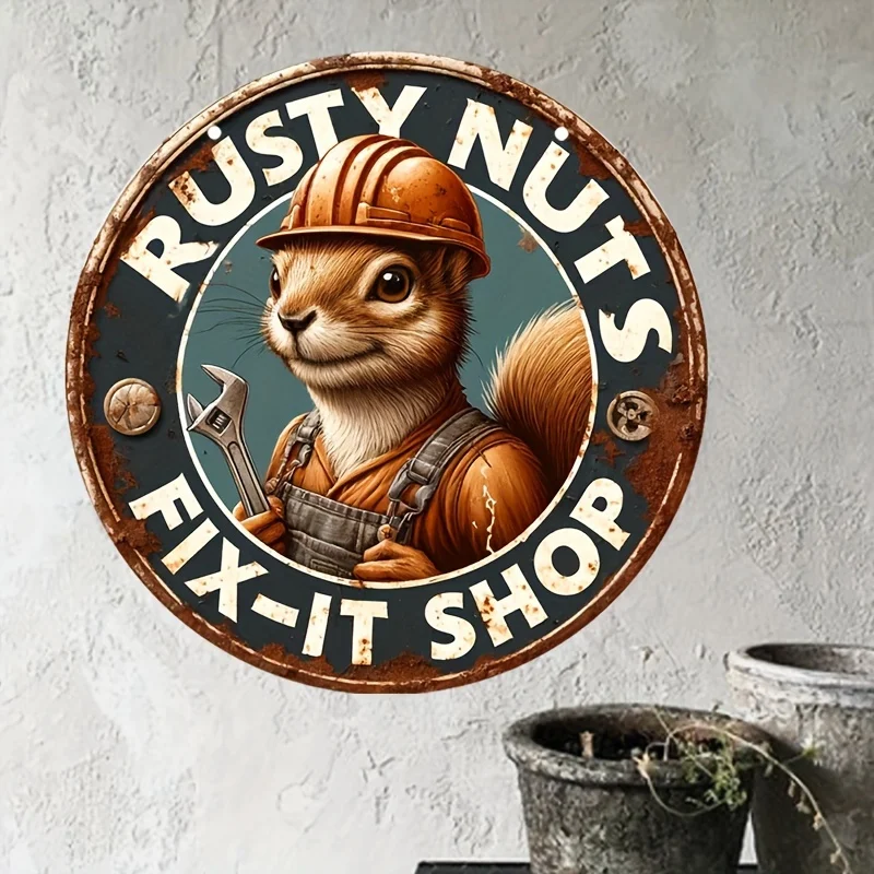 Винтажный алюминиевый знак с изображением животных-наклейка ржавой