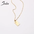 Joolim ювелирные изделия оптом не выцветает простой бренд Подвеска Ожерелье водонепроницаемые золотые ювелирные изделия