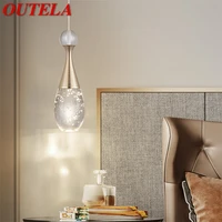 oufula contemporary pendant lamp creative crystal chandelier led fixtures light decorative for bedroom dining room