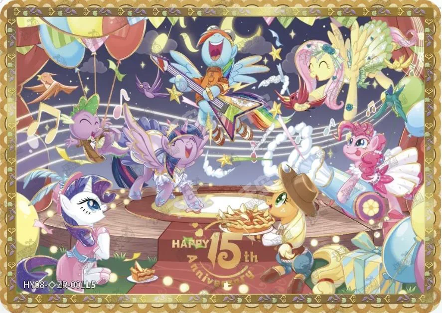 Фото Новая карта KAYOU Authentic My Pony на 15-летие Huiyue Edition 8 ZR SC SGR LSR, памятная редкая коллекционная карта, игрушка в подарок №2