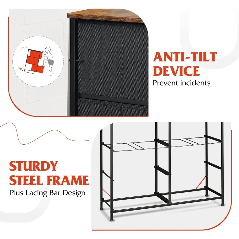 Платье с 8 ящиками широкое тканевое платье для хранения и организации