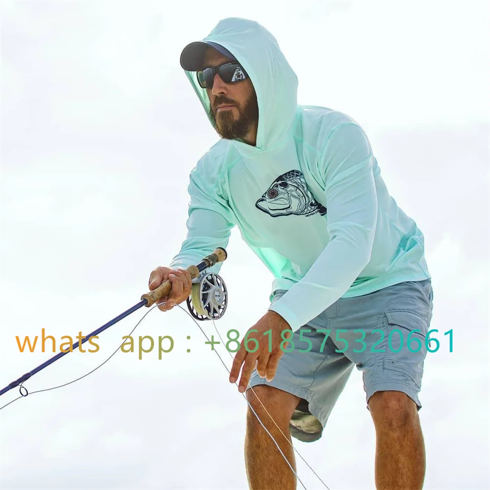 

Fishing Shirt Hoodie Outdoor Long Sleeve Uv Protection Hooded Coat quick dry Breathable Angling Clothing hoodid Ropa De Pesca