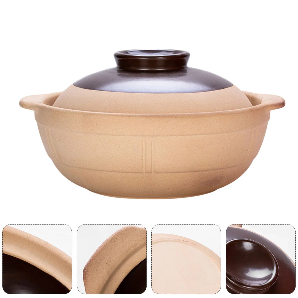 

Kitchen Cookware Donabe Rice Cooker Enameled Cast Braiser Pan Oil Strainer Pot Baozai Dish