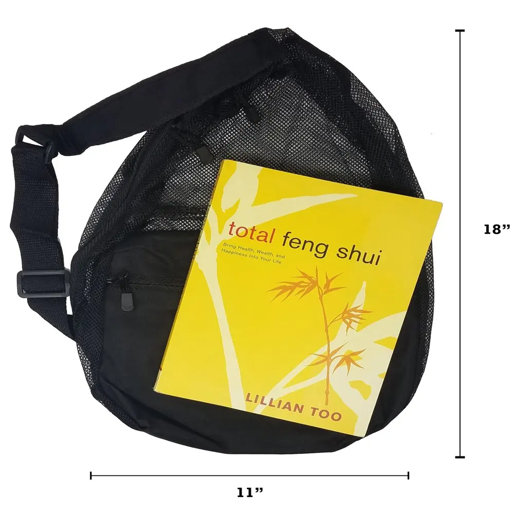 Polyester Small Lightweight Zippered Travel Portable Mesh Backpack (Red/Black - Pack of 1)