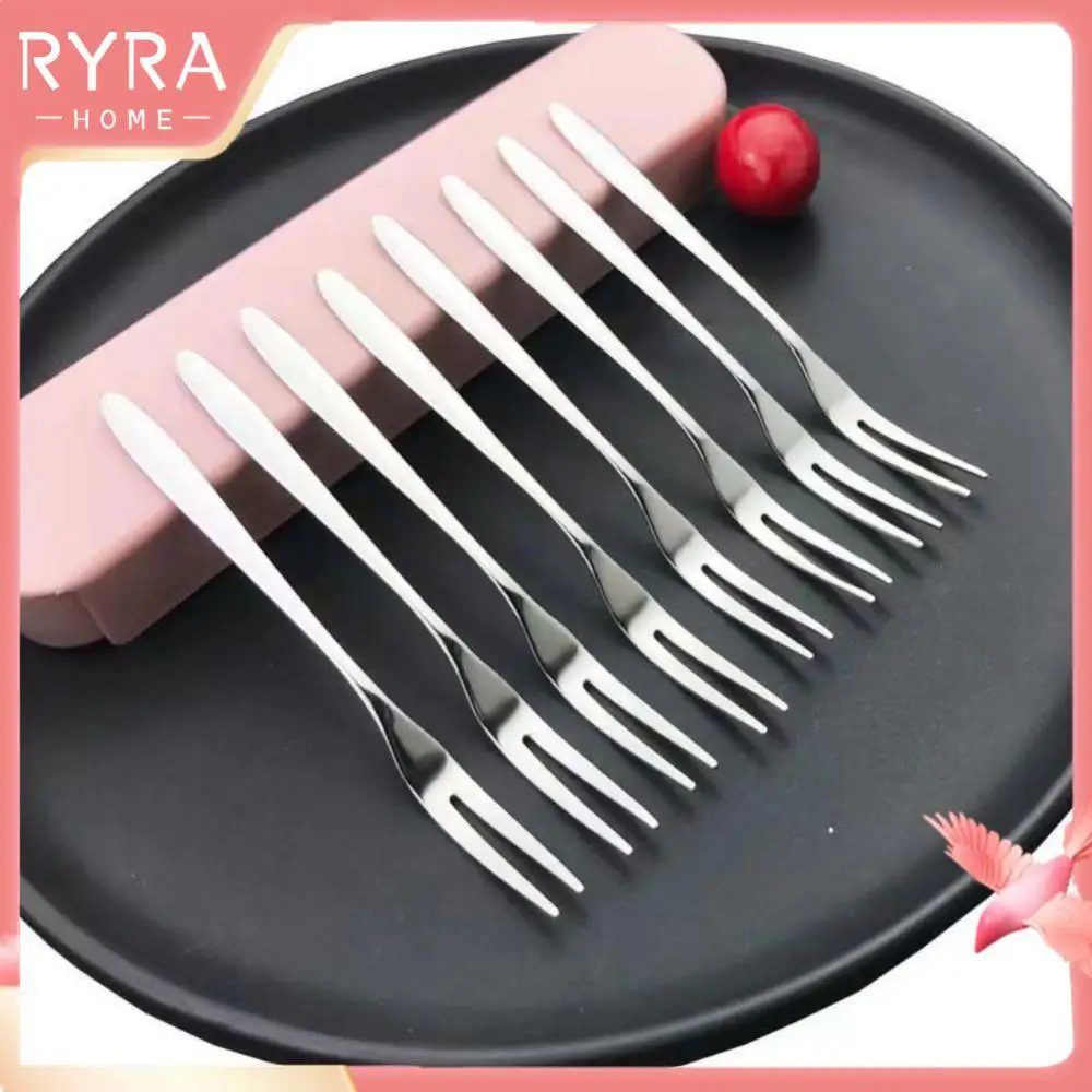 

Environmental Protection Stainless Steel Fruit Fork Luxury Fork For Restaurant Cafeteria Home Party Dinner Fruit Dessert Lovely
