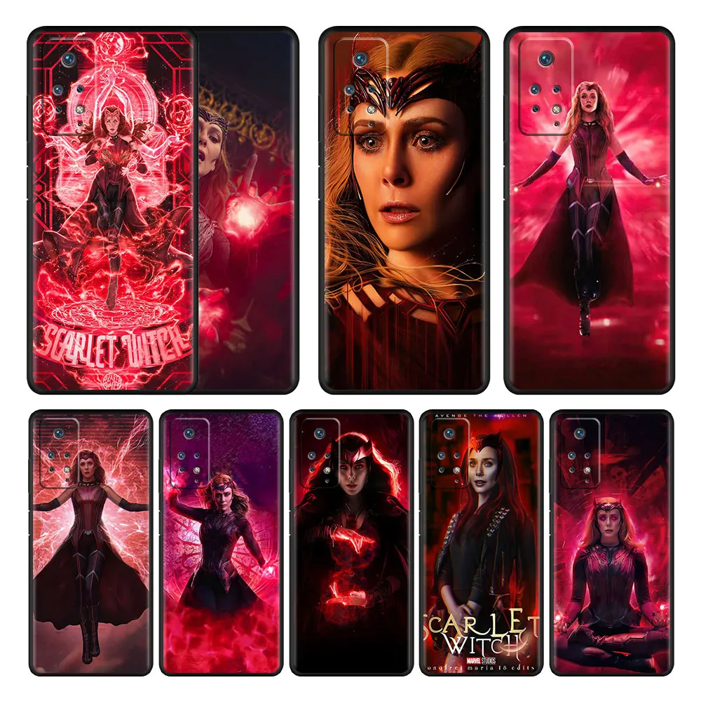 

Phone For Redmi Case Note 11 10 9 8 7 8T 9T 9S Pro 9C 9A 10C K40 K40S K50 Silicone Soft Back Cover The Scarlet Witch Marvel