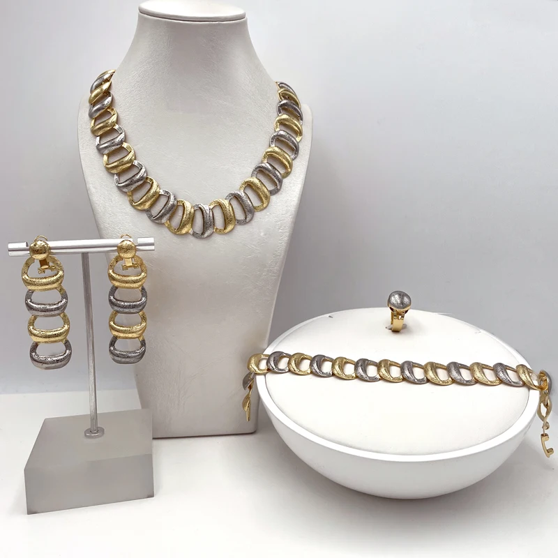

Hot Selling Dubai Gold Plated Fashion Jewelry Nigeria Necklace Earring Ring Bracelet Women Wedding Gift