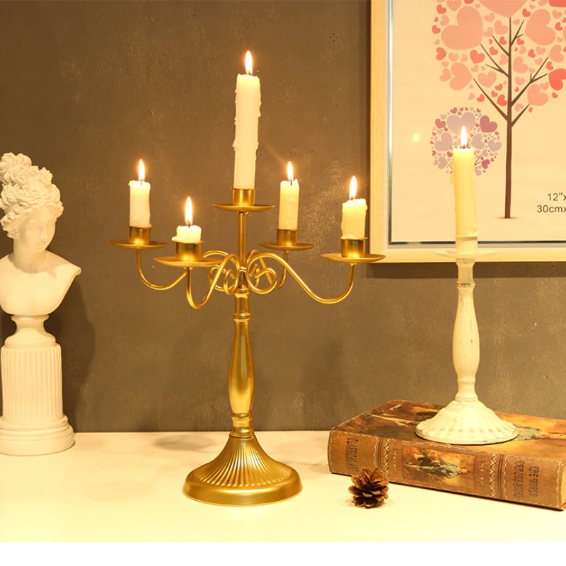 

Железный металлический подсвечник в скандинавском стиле, современные подсвечники для свечей, золотые свадебные украшения для стола, гости...