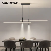 sandyha nordic minimalist pendant lightings led black gold kitchen table dining living room chandelier home decor hanging lamps