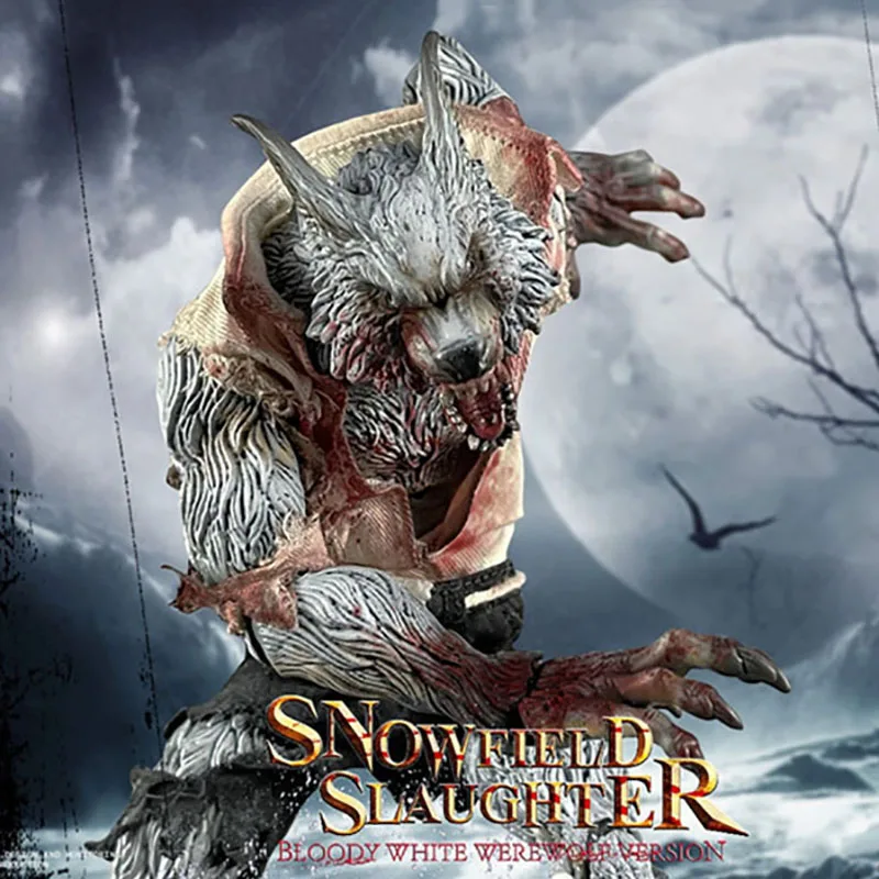 

COOMODEL PM001 PM002 PM003 PM004 1/12 scale Palmtop Monsters Snowfield Slaughter Bloody White Werewolf Figure Model Collection