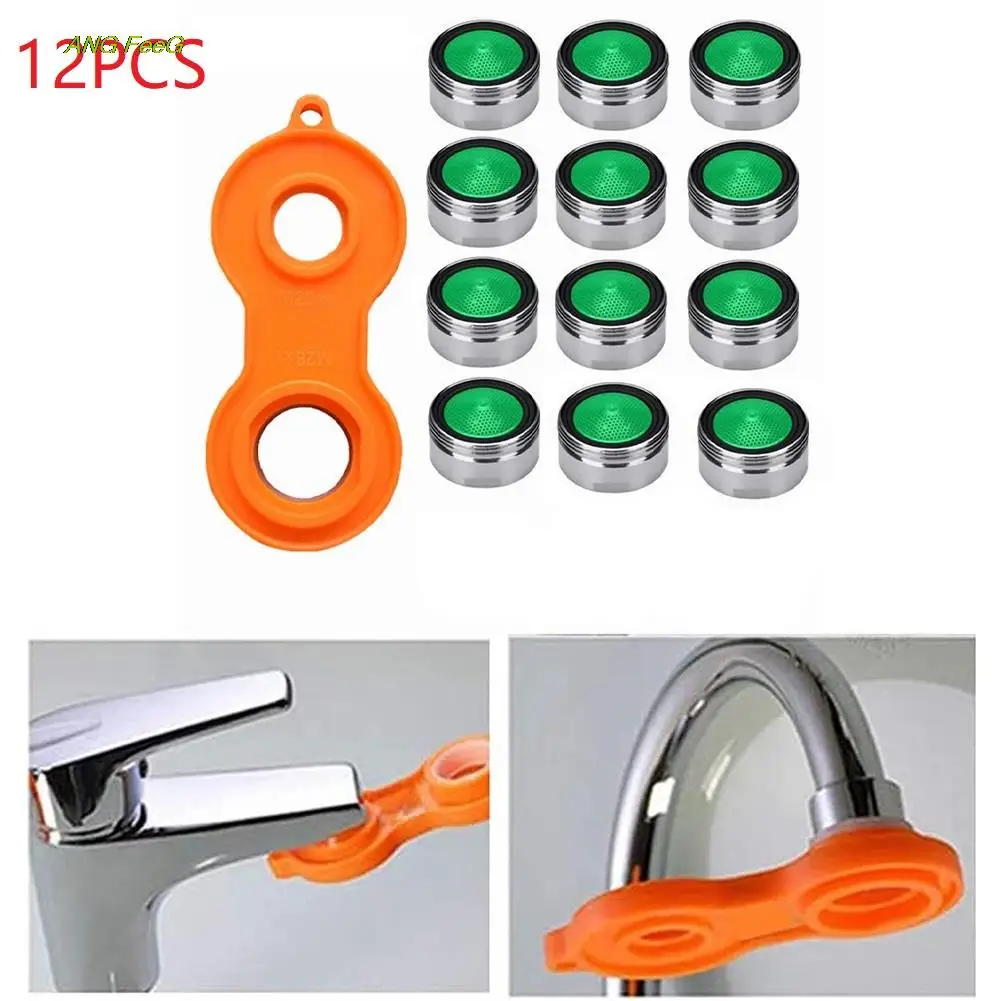 

12pcs M24mm Faucet Aerators Rust Proof Water Tap Aerators Replacement Aerator With Install Tool Faucet Replacement Parts