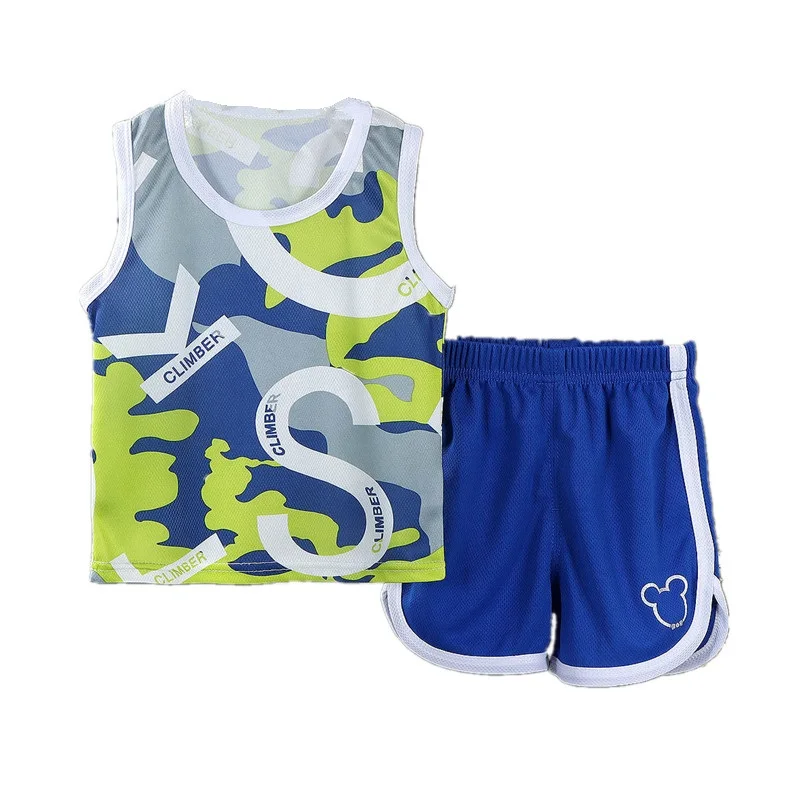 

Boys Clothes Sets Sportswear 2022 Summer Vest Sleeveless Tops Shorts Outfit Kids Suit Teenagers Children's Tracksuits 2-8-10-13Y