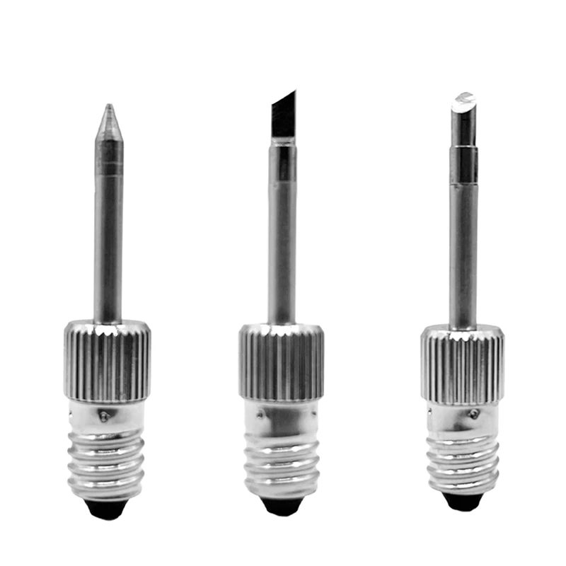 

SEWS-3Pcs USB Soldering Iron Head For E10 Interface Battery Soldering Iron Soldering Iron Head Threaded Soldering Iron Head