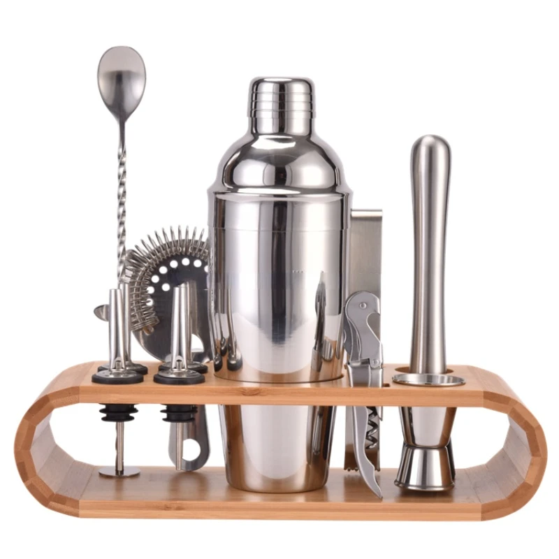 

Factory direct home bar cocktail making 12 piece stainless steel bar set