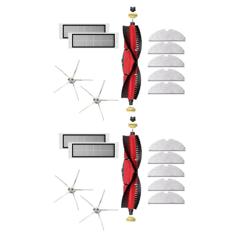 

Запчасти для пылесоса Xiaomi Roborock S5 Max S50 S6 S60, сменные детали, Фильтры HEPA, основная и боковая щетки, 20 шт.