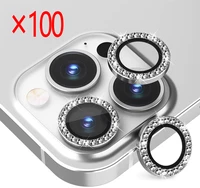 diamond glass camera lens protector for iphone 13 12 mini lens glass 11 12 13 pro max metal camera screen protector cap 100pcs