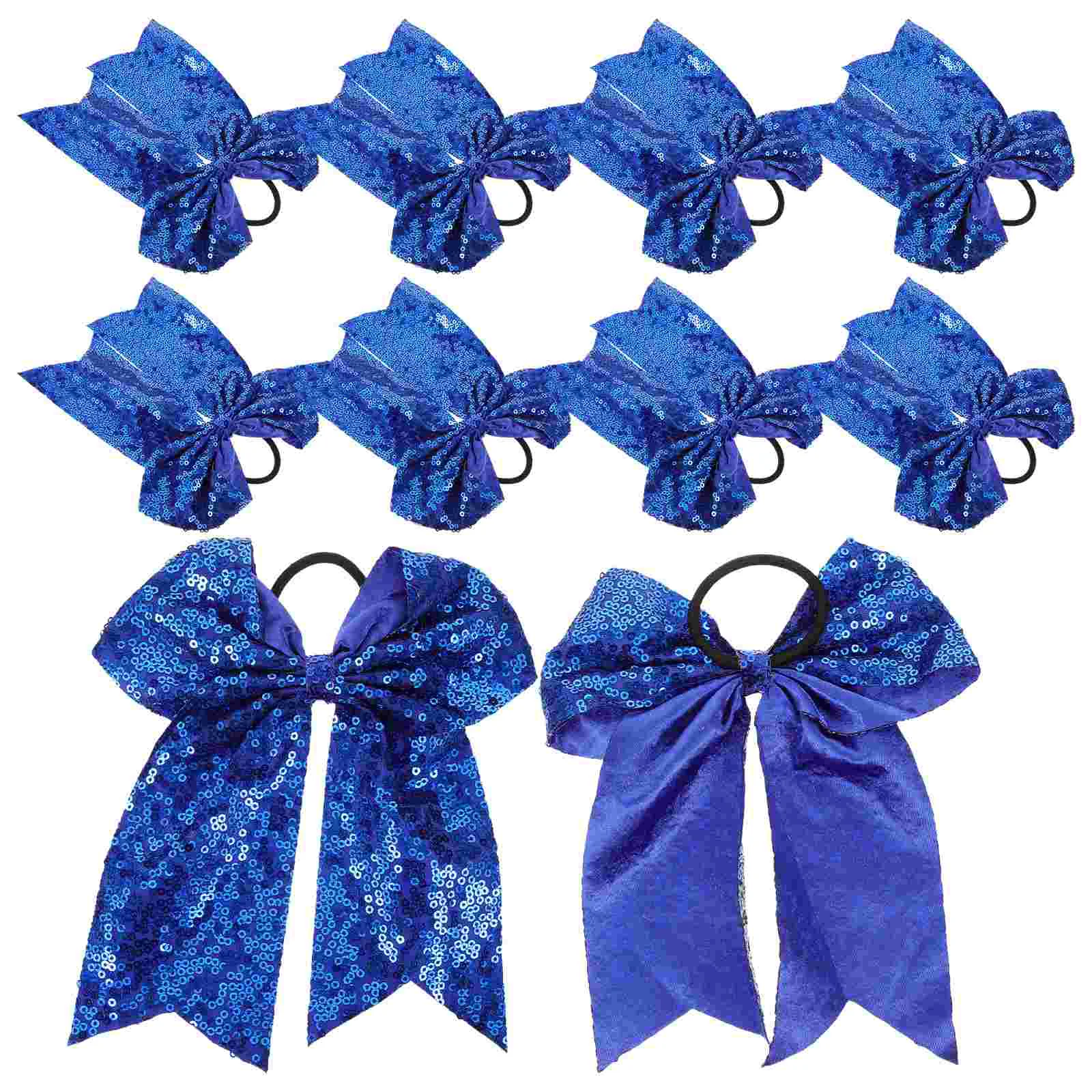 

10pcs Ponytails Hair Holders Cheerleading Hair Bows Hair Bow Bands Ropes for Cheerleader