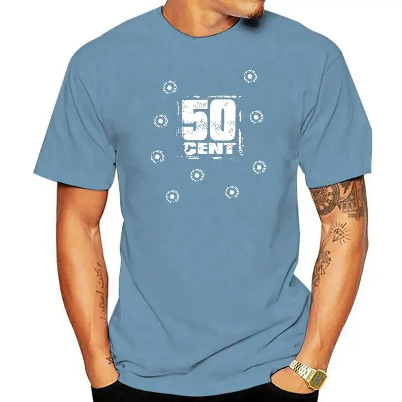 Print T Shirt Short Sleeve Christmas O-Neck Mens 50 Cent