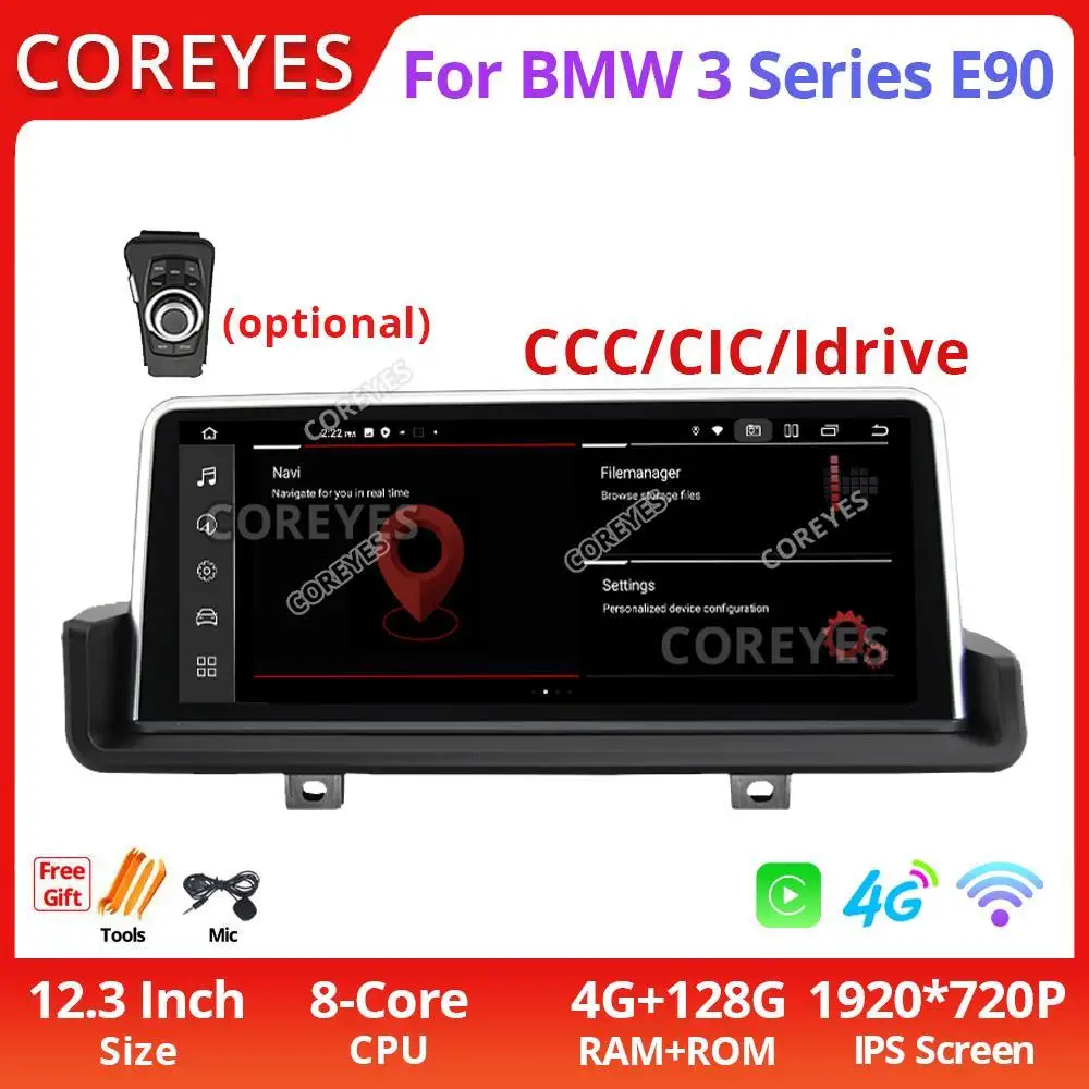 

COREYES 10.25 Inch Carplay For BMW 3 Series E90 E91 E92 E93 CCC CIC Idrive System GPS Carplay Car Radio Multimedia Video Player