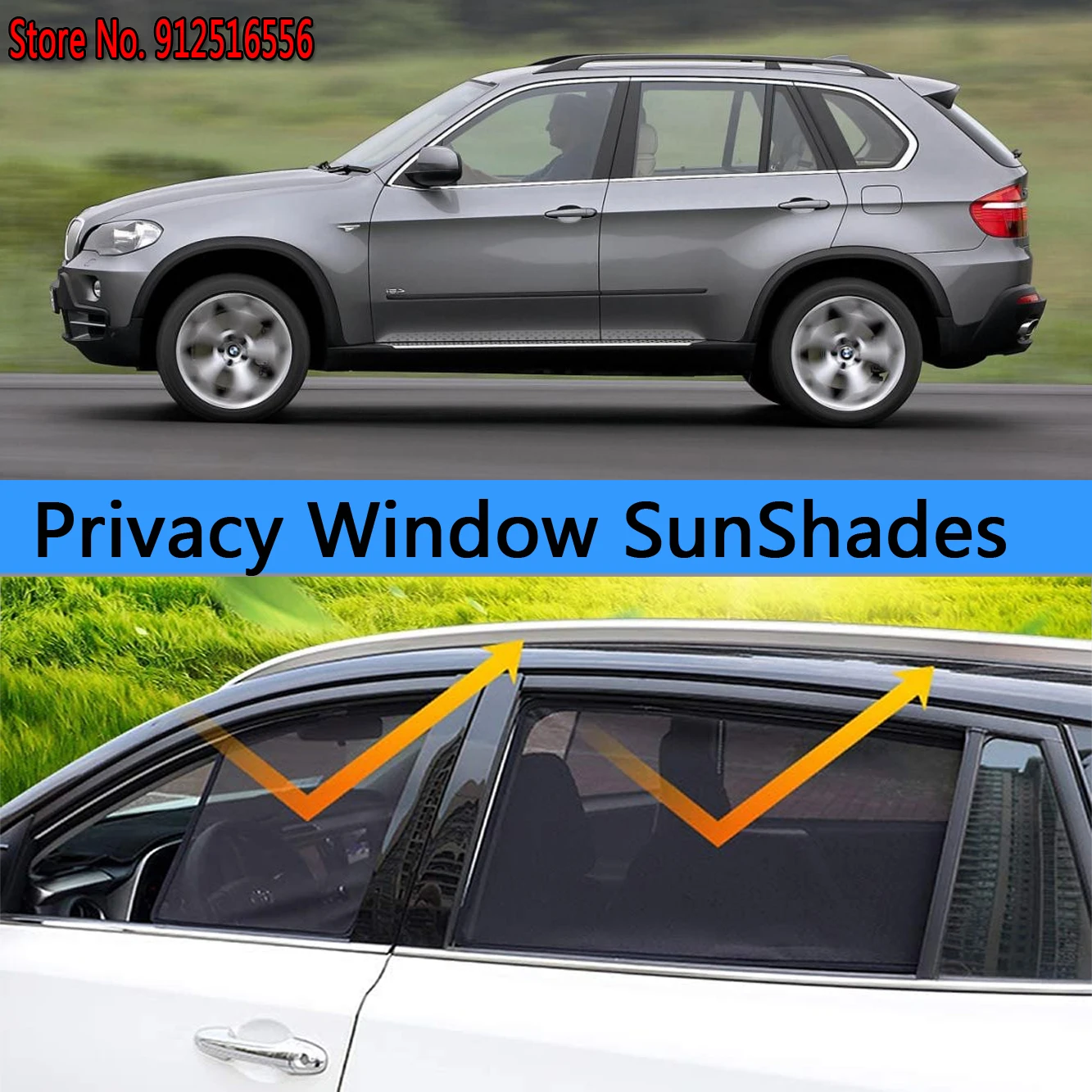 

Side Sun Shade Shading Protection Window SunShades Sunshield Car Accseeories For BMW X5 M E70 2006 2007 2008 2009 2011 2013