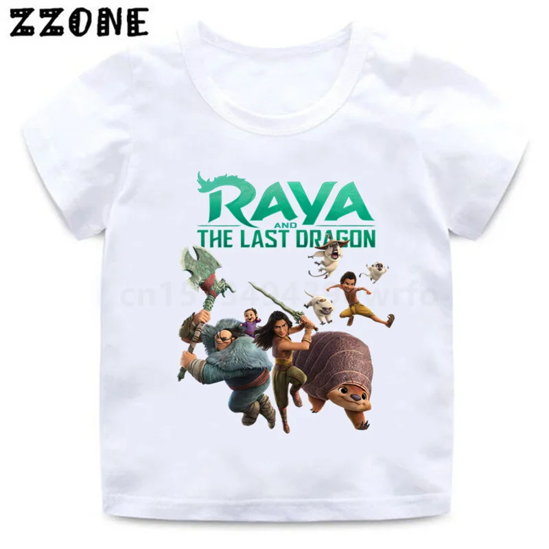

Disney Funny Kids T-Shirts Raya and The Last Dragon Print Girls Clothes Cartoon Baby Boys T shirt Summer Children Tops,ooo5537