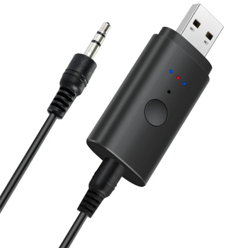 

Bluetooth адаптер USB Bluetooth 5,2 передатчик один для двух бесплатных флеш-накопителей USB/AUX двойной выход