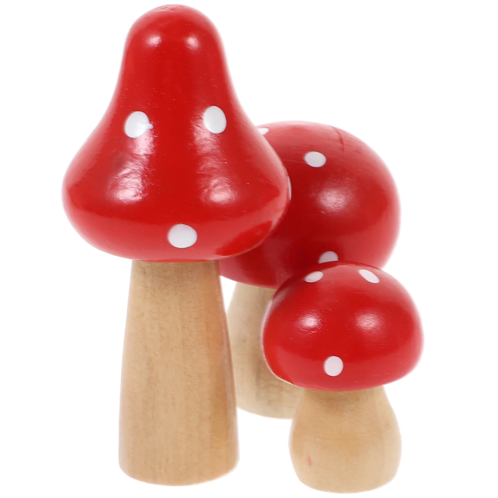 

Mushroom Miniature Garden Ornament Mini Wooden Accessories Landscape Figurines Mushrooms Micro Figurine Desk Sculpture Decor