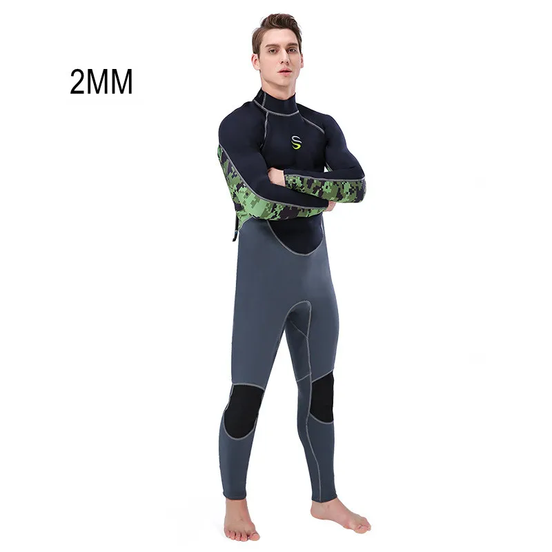 2MM Men Scuba Surf Neoprene Keep Warm Jellyfish Wetsuit Underwater Hunting Spearfishing Swim Snorkeling Kayaking Diving Suit