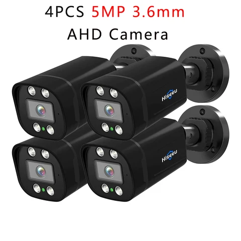 Hiseeu 5MP AHD CCTV камера ночного видения 1080P наружная охранная аналоговая камера 2K камера видеонаблюдения для AHD DVR системы