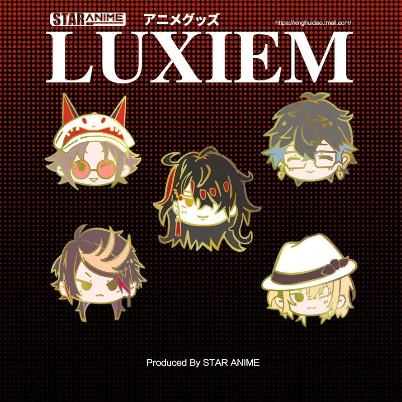 

Game Luxiem VTuber Vox Mysta Ike Luca Shu Metal Badge Button Brooch Pins Collection Medal Cosplay Bag Pendant Souvenir Toy Gift
