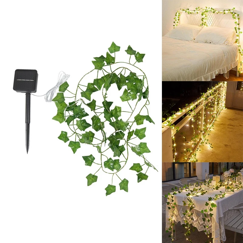 

Гирлянда с солнечной батареей, наружная водонепроницаемая лампа в виде кленового листа, Рождественское украшение для сада, розничная прода...