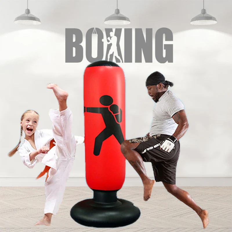 

Надувной боксерский мешок с песком для детей и взрослых Фитне для тренировок дома, тренажерного зала, мешок для снятия давления, боксерский ...