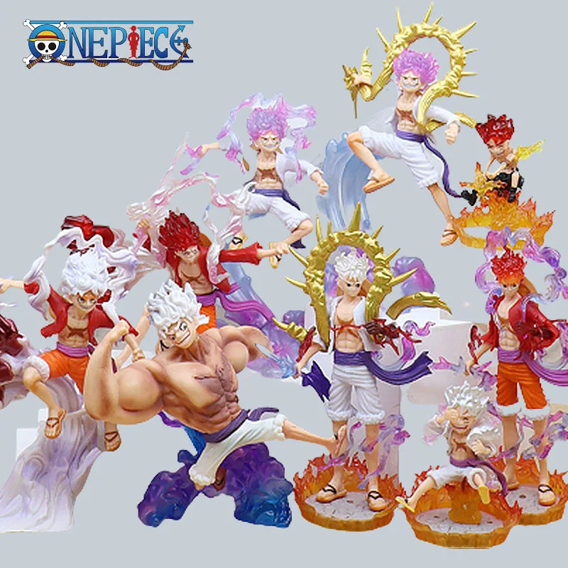 

22cmOne Piece Gear 5 Sun God Luffy Nika form collection figure hand action figure car desktop decoration model statue gift