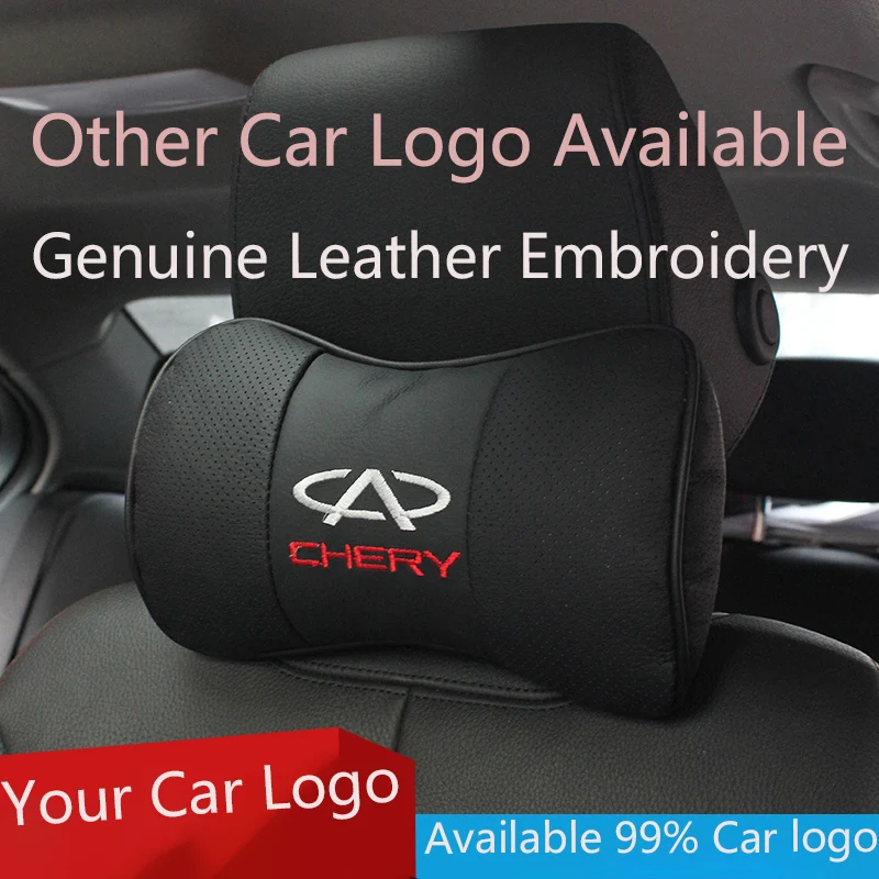 

BIEPU Car Headrest Neck Car Logo Cushion Pillow Customized Auto Accessories for Toyota Toyota Volkswagen BMW FIAT CHEVRDLET Mini