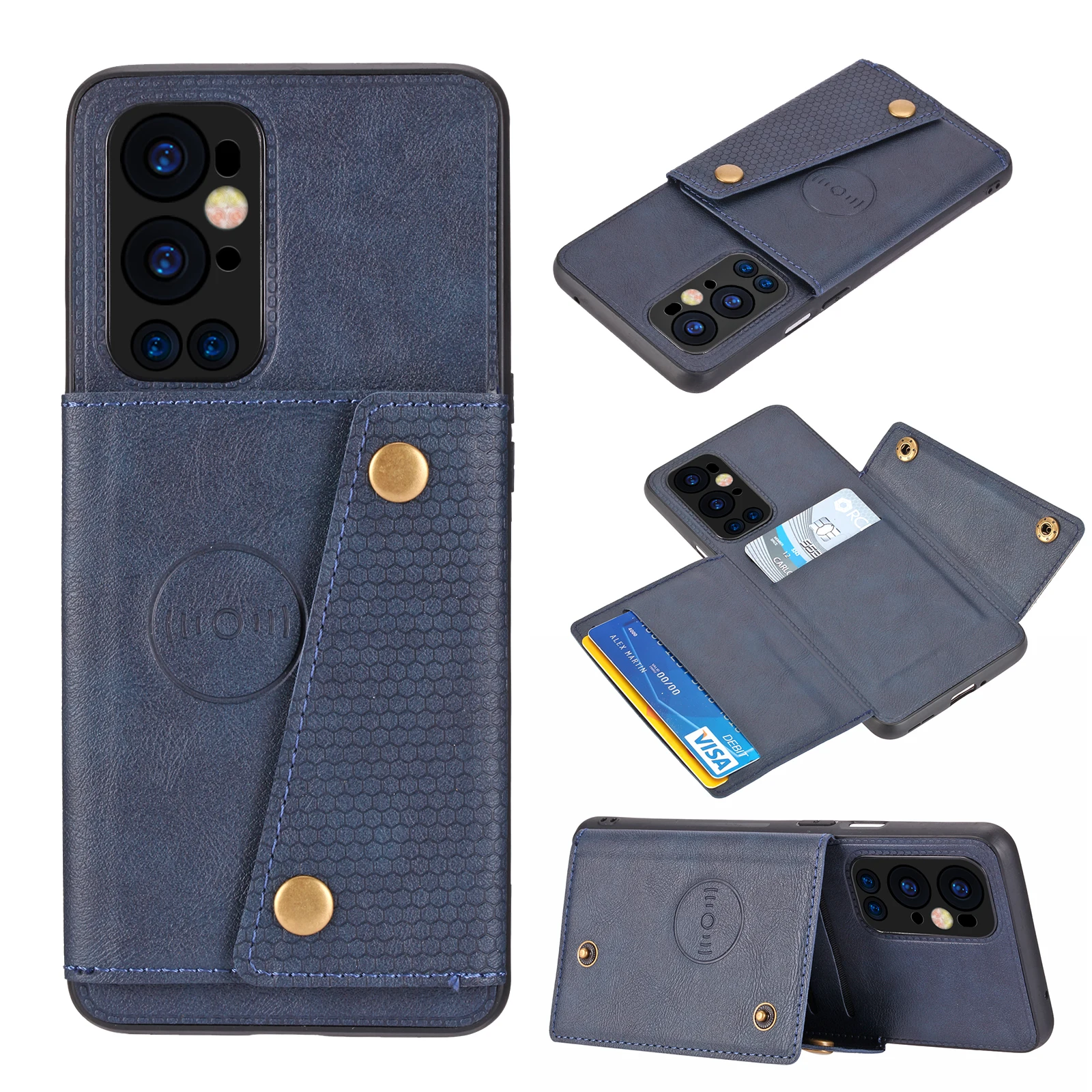 

Pu Leather Phone Case For OnePlus 9 8 7T 7 Pro 9R 8T Wallet Card Slots Stand Magnetic Cover For OnePlus Nord 2 TPU Bumper Case