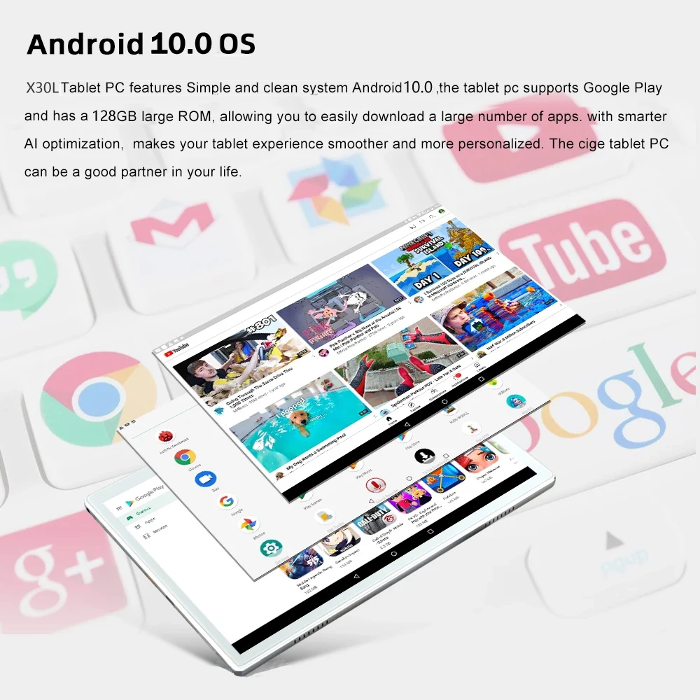 Новейший планшет PUBG с поддержкой 5G WIFI 1920*1200 2,5K IPS, десятиядерный, 6+128 ГБ, Netflix, 10-дюймовый планшет Планшеты Tablette Android on.