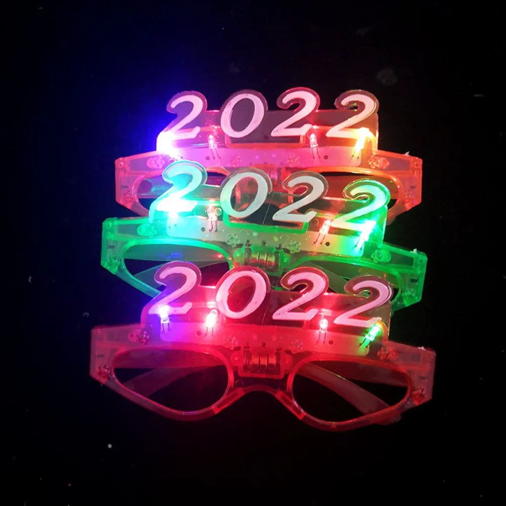 

1pcs New Year Digit 2023 LED Glasses Light Up Party Sunglasses Adult Glow In Dark Supplies Favors Neon Carnival Christmas