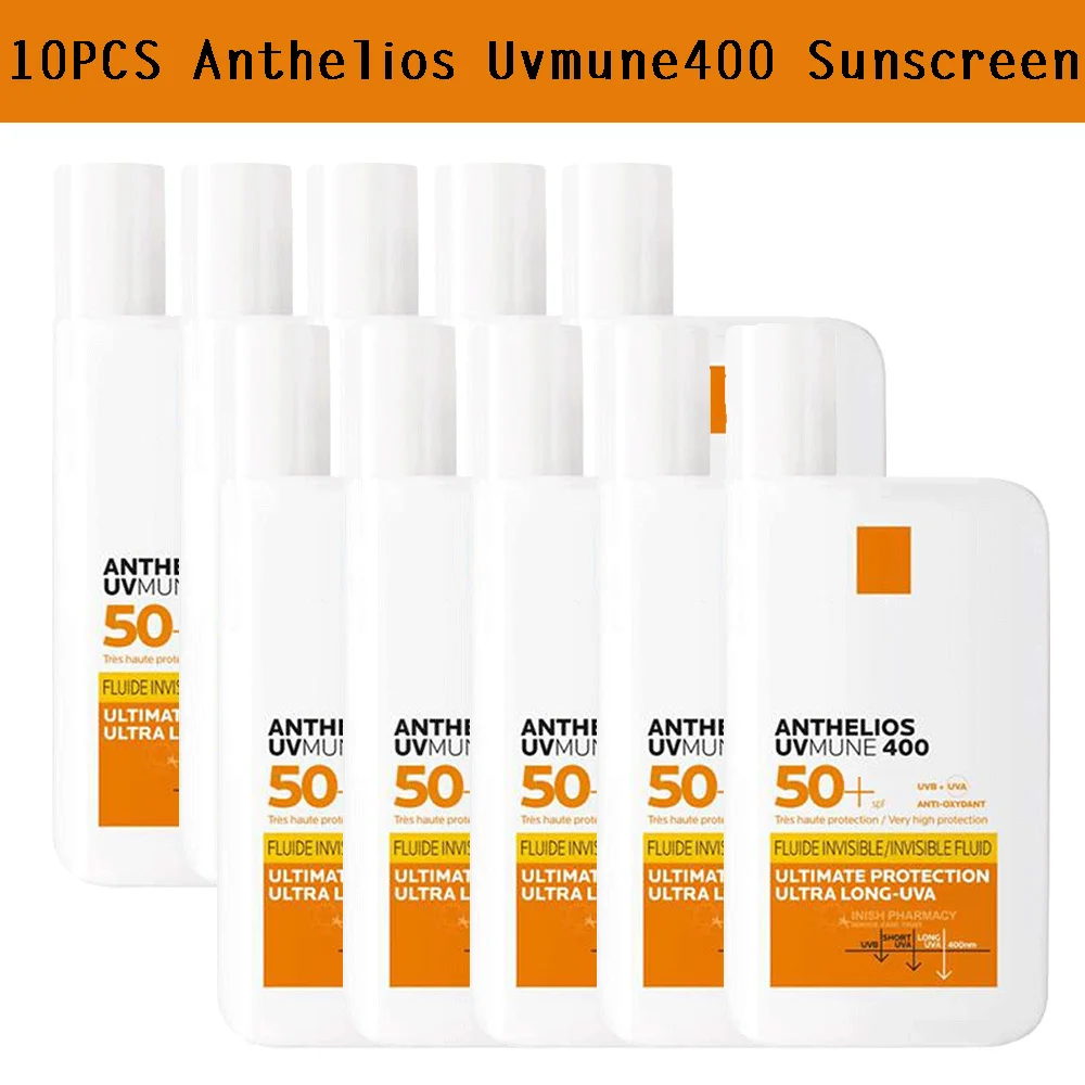 

10PCS Original Anthelios Uvmune400 SPF50+ Sunscreen 50ml Oil Control Moisturizing Nourishing Invisible Texture Refreshing Skin