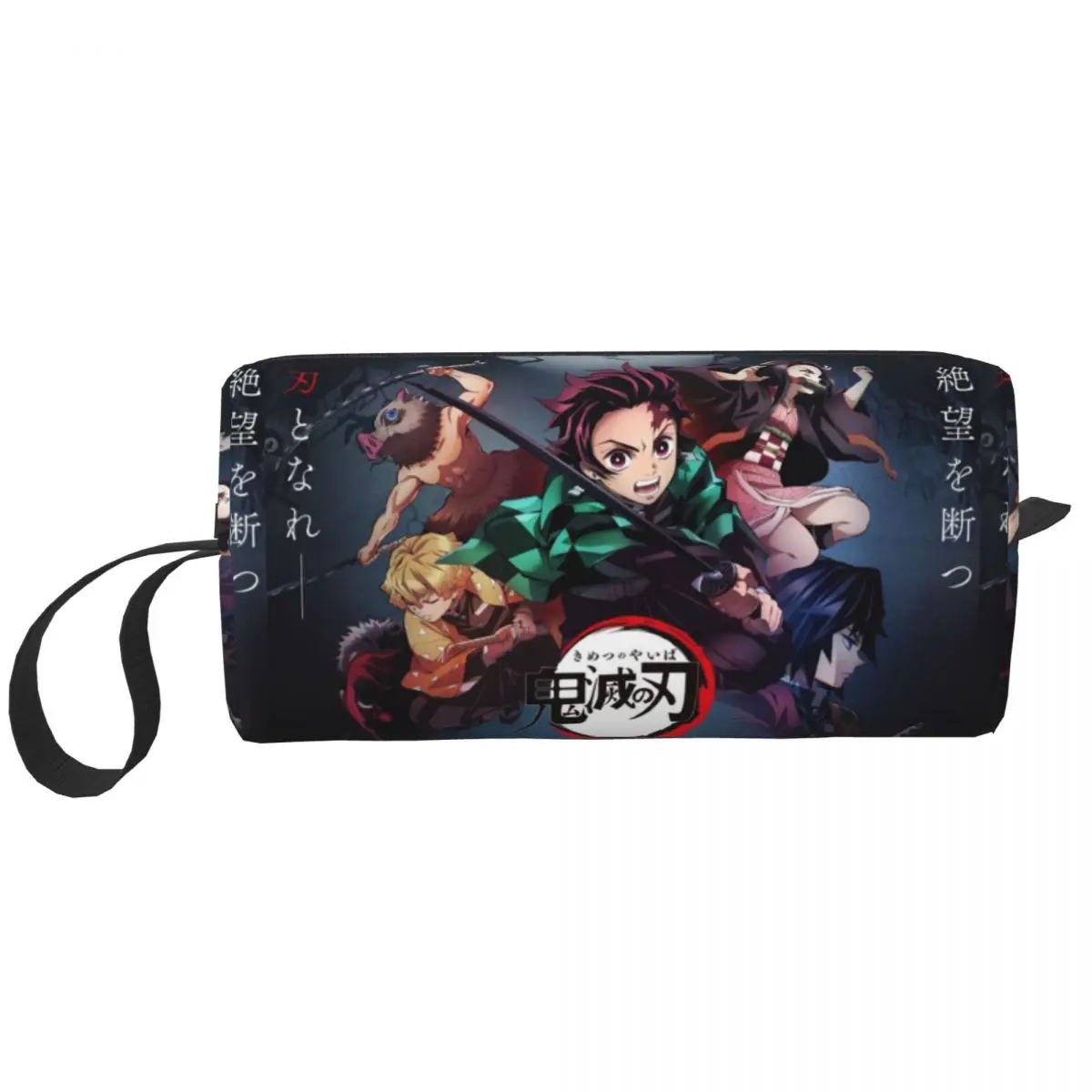 

Travel Demon Slayer Kimetsu No Yaiba Toiletry Bag Anime Manga Cosmetic Makeup Organizer Women Beauty Storage Dopp Kit Case