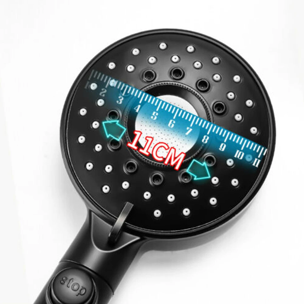 

Handheld Filterable Shower Head ABS Plastic High Pressure Shower Head 5 Mode 11cm Large Chrome Handset Heads Water Saving