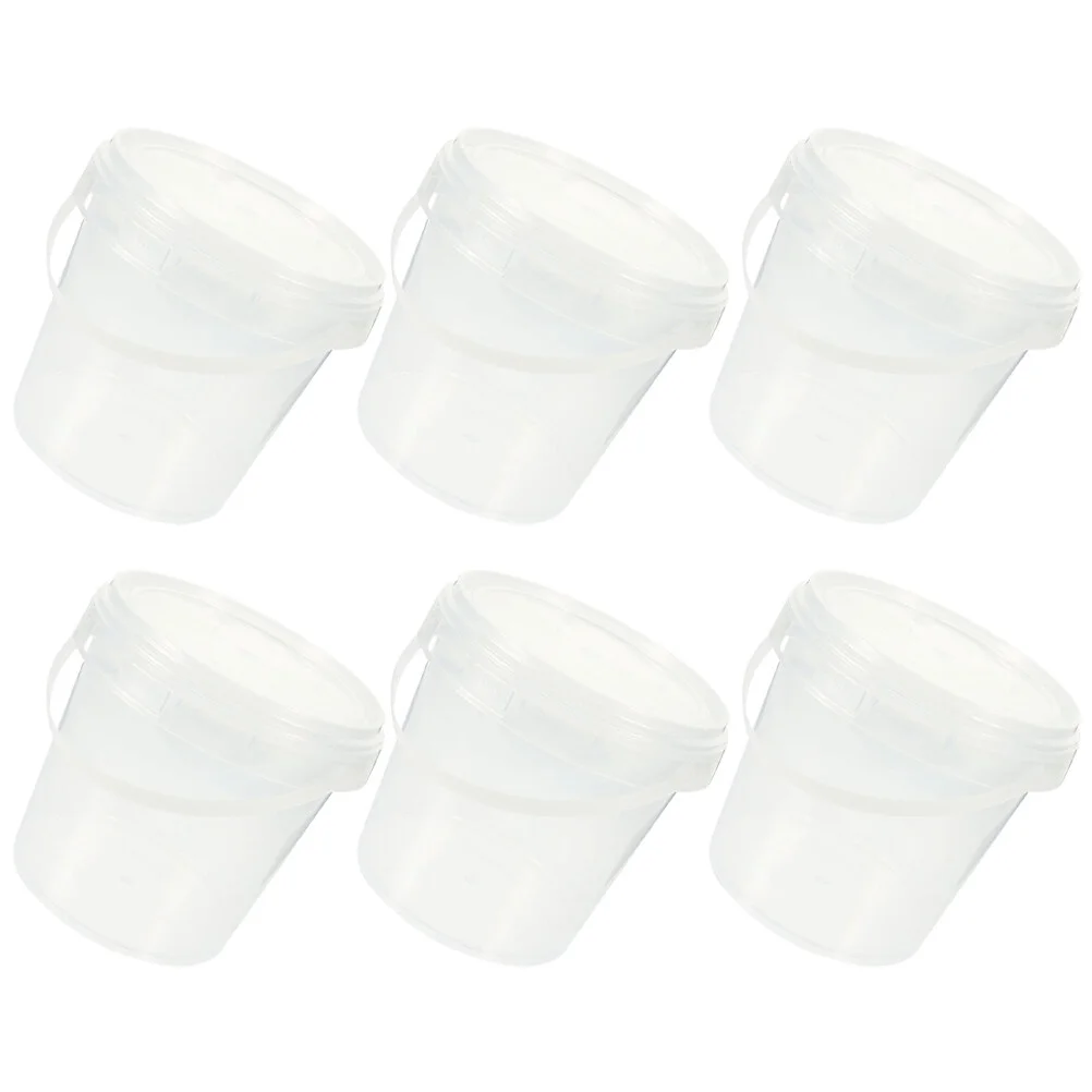 

Storage Bucket Reusable Food Containers DIY Ice Cream Clear Lid Multifunctional Buckets Holder Holders