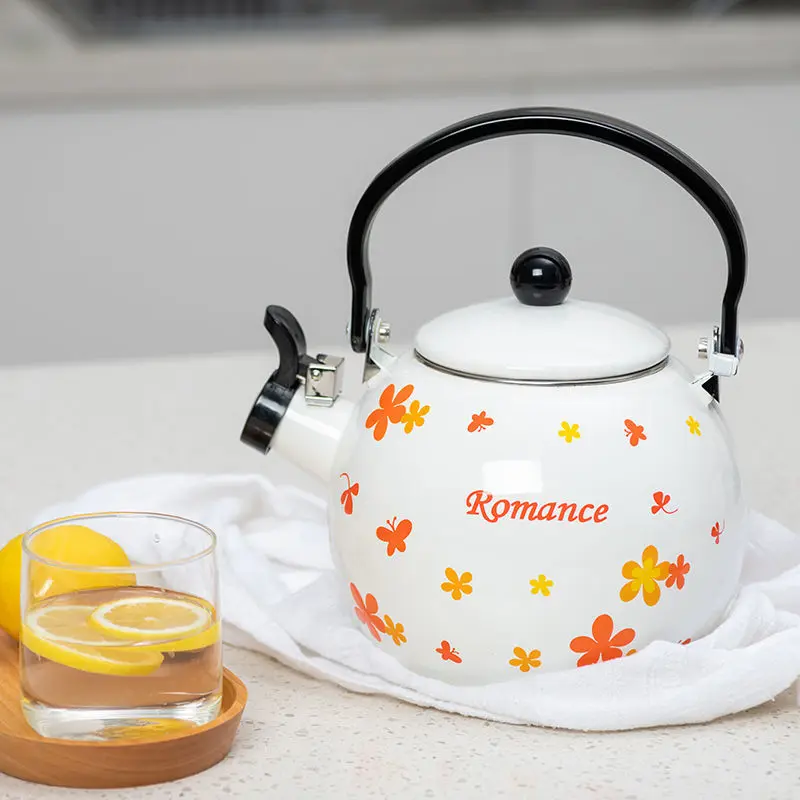 

Милый керамический чайник со свистком, чайники для кипячения воды, портативный чайник, индукционная плита, кухонные принадлежности