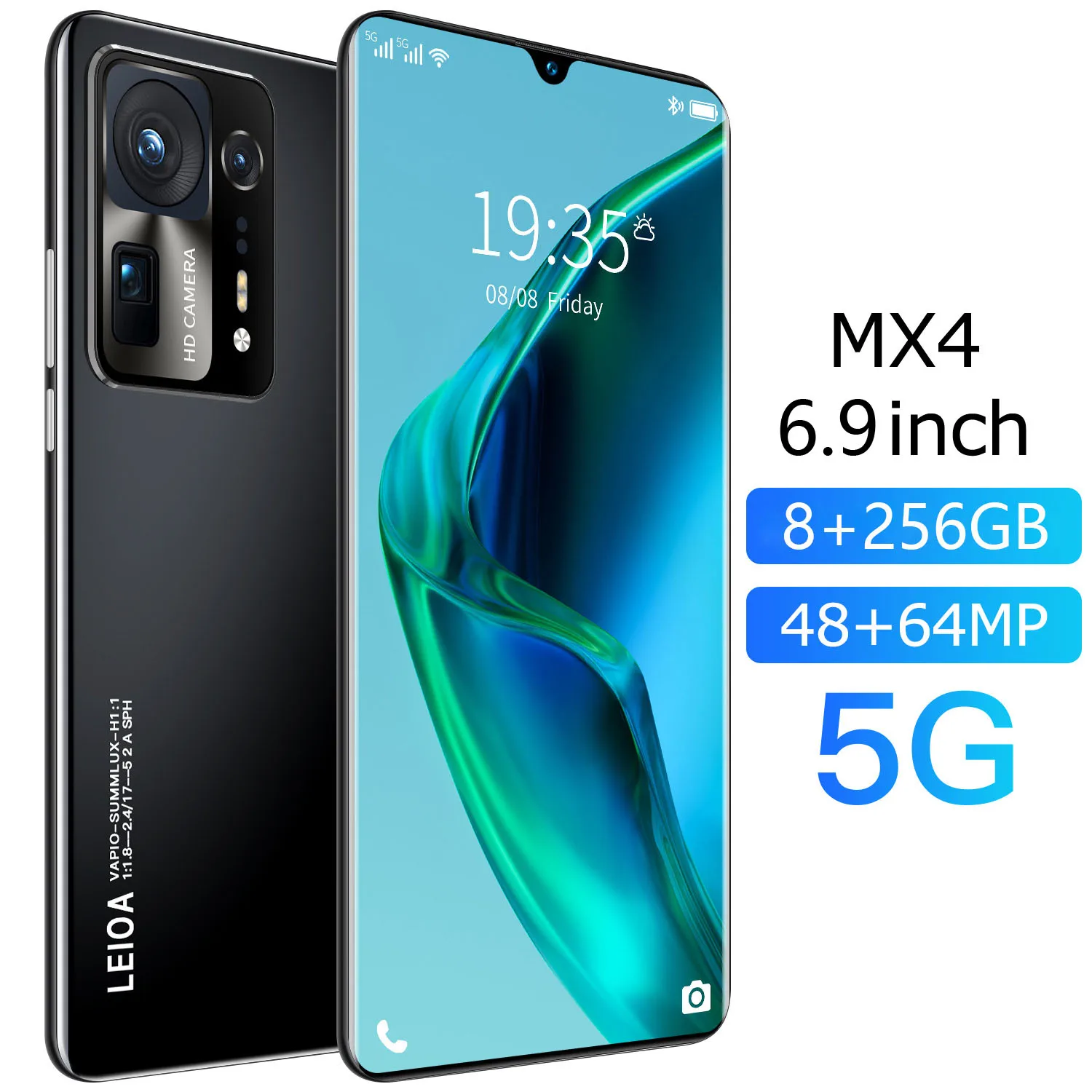 

MX4 cheap smartphone 2021 new Cell Phone 6.9Inch HD Screen 5G 6800mAh Battery 8GB+256GB Dual SIM Global Smartphone